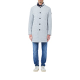 Giaccone uomo lungo in tessuto navetta