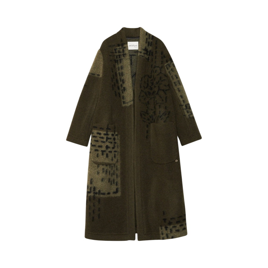 Cappotto donna lungo in misto lana