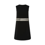 Abito donna in Crepe con Ricamo Gioiello