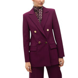 Blazer donna Doppio Petto Incrociato in Tessuto Comfort con Fodera Logata
