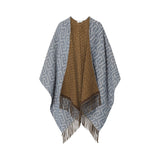 Poncho donna monogram jacquard