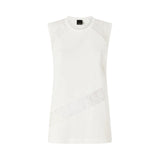 Top donna  smanicato con dettagli in pizzo