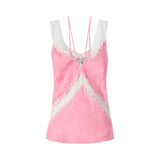 Top donna lingerie maculato con pizzo