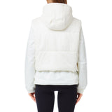 Giubbotto donna corto imbottito con cappuccio