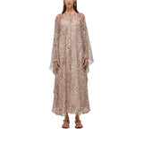 Abito donna lungo in chiffon animalier