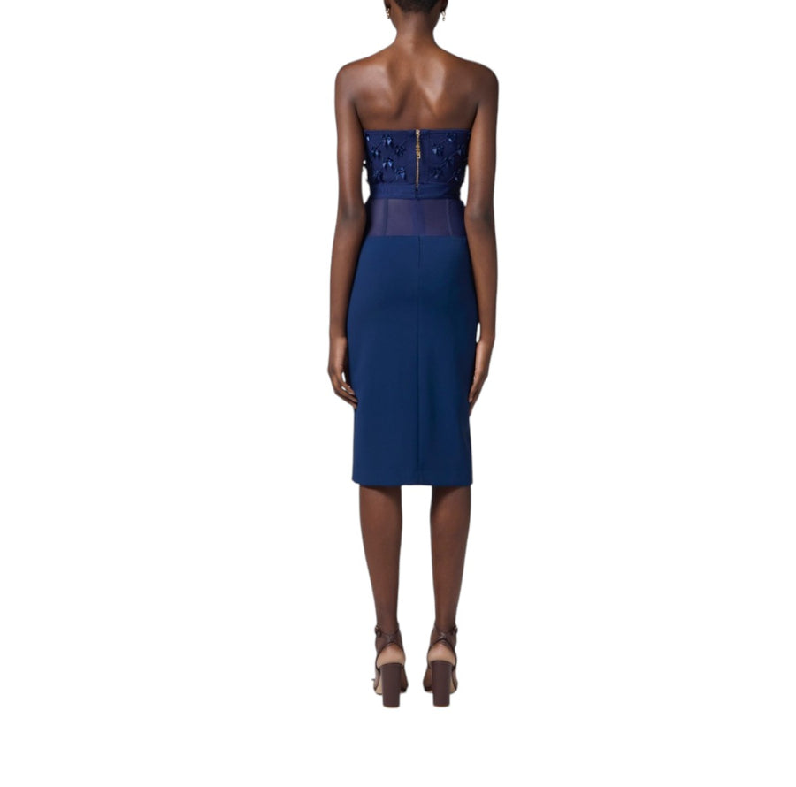 Gonna donna in crêpe con baschina in tulle