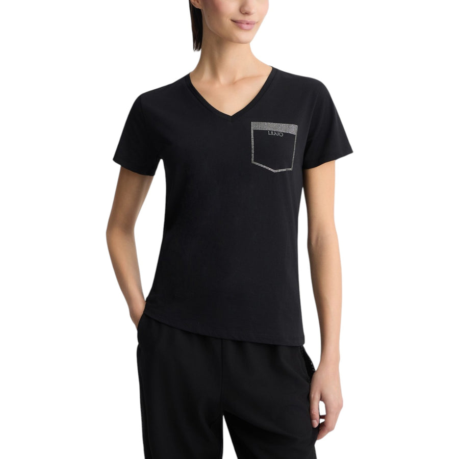T-shirt donna con strass
