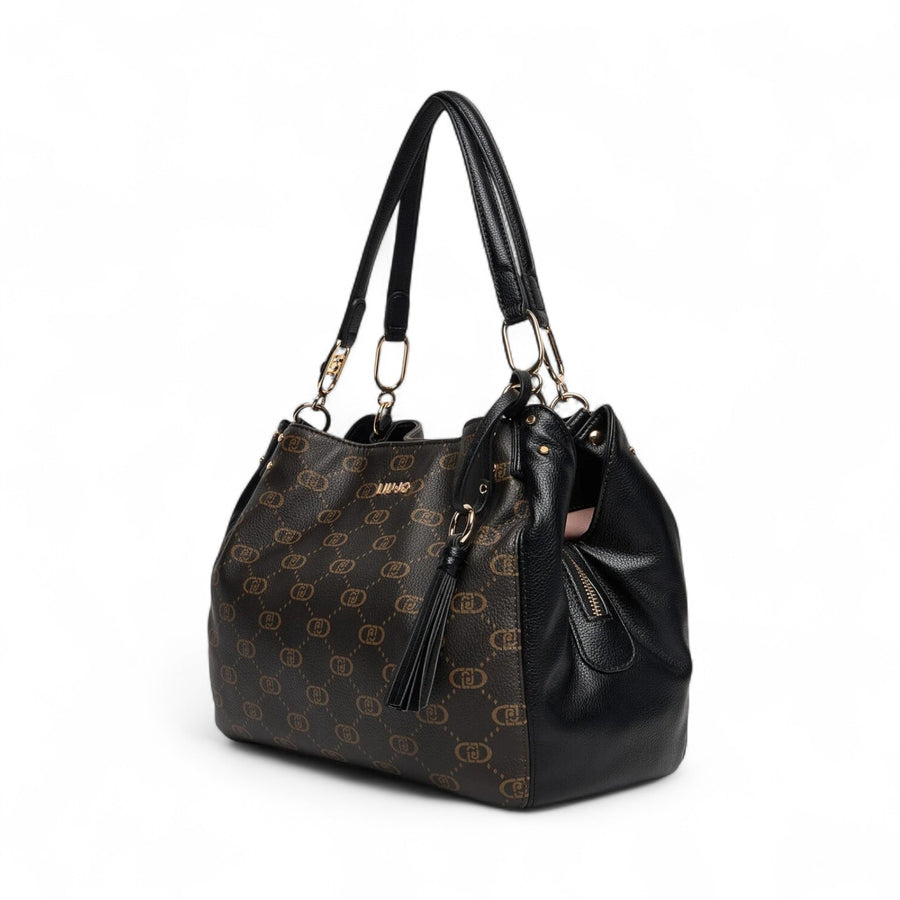 Borsa donna a mano media con nappina