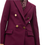 Blazer donna Doppio Petto Incrociato in Tessuto Comfort con Fodera Logata