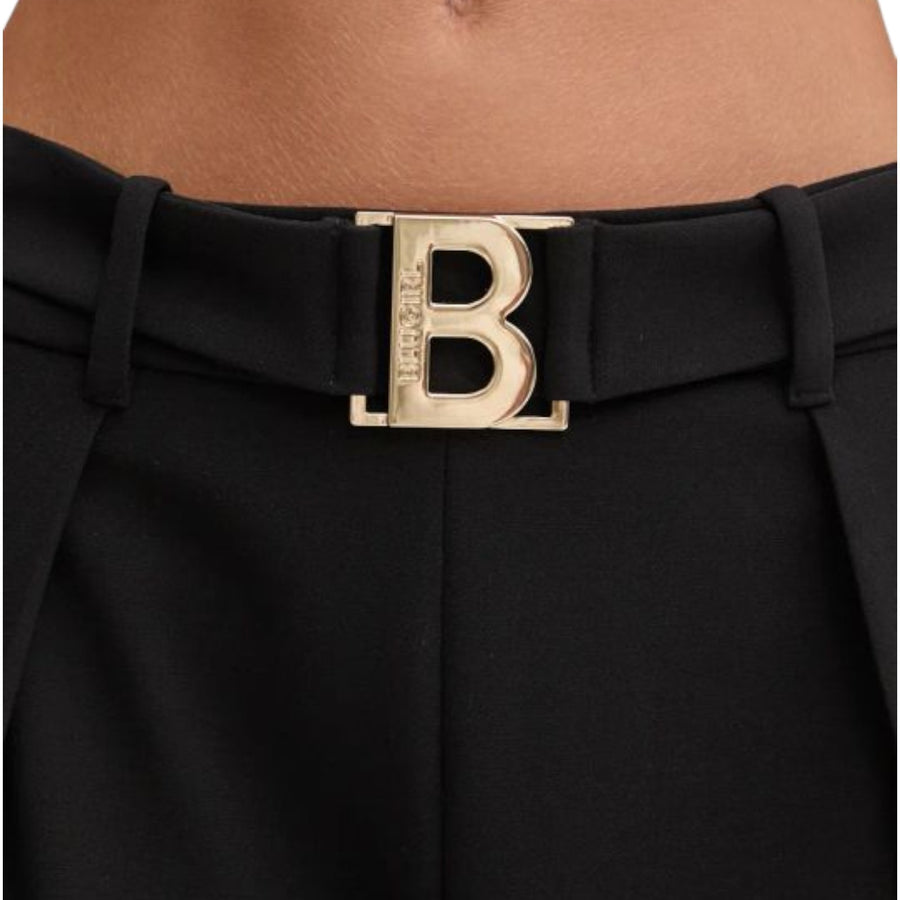 Pantaloni donna con fibbia logo