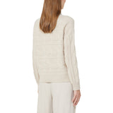Maglia donna in lana e cachemire a trecce
