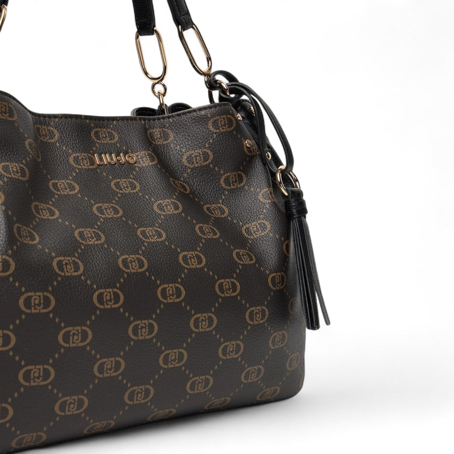 Borsa donna a mano media con nappina