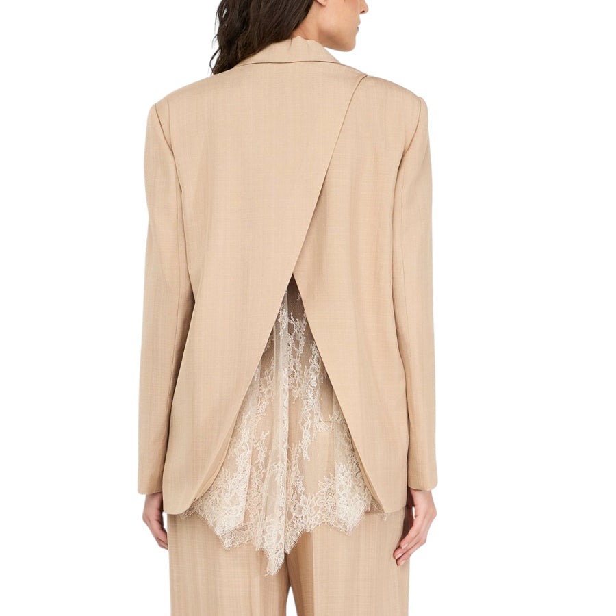 Blazer donna con dettaglio in pizzo