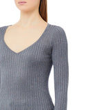 Maglia donna con scollo a V