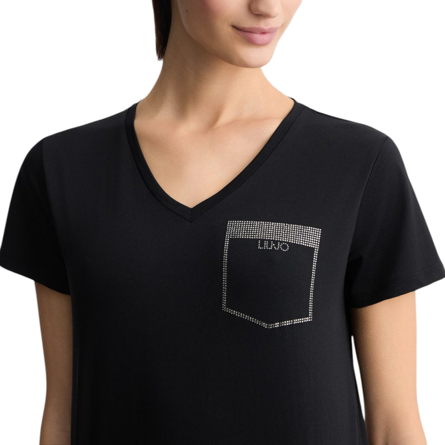 T-shirt donna con strass
