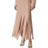 Gonna donna midi con frange e strass