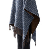 Poncho donna monogram jacquard