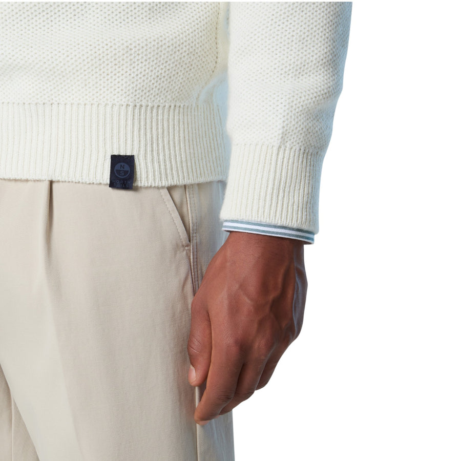 Maglia uomo con lavorazione a nido d'ape