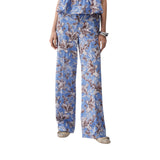 Pantaloni donna palazzo in popeline