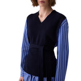 Felpa donna  con dettagli a righe