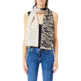 Sciarpa donna in maglia animalier