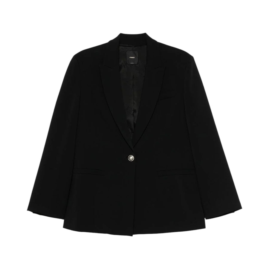 Blazer donna monopetto cady con bottone gioiello