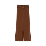 Pantaloni donna a palazzo con cintura