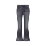 Jeans donna bootcut con strass
