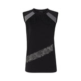 Top donna  smanicato con dettagli in pizzo