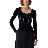 Maglia donna  con ricami gioiello