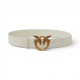 Cintura donna alta Love Birds in pelle 4cm