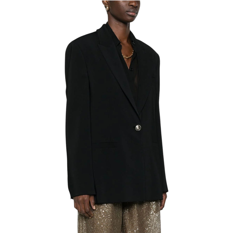 Blazer donna monopetto cady con bottone gioiello