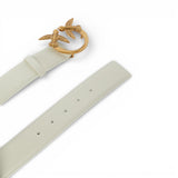 Cintura donna alta Love Birds in pelle 4cm