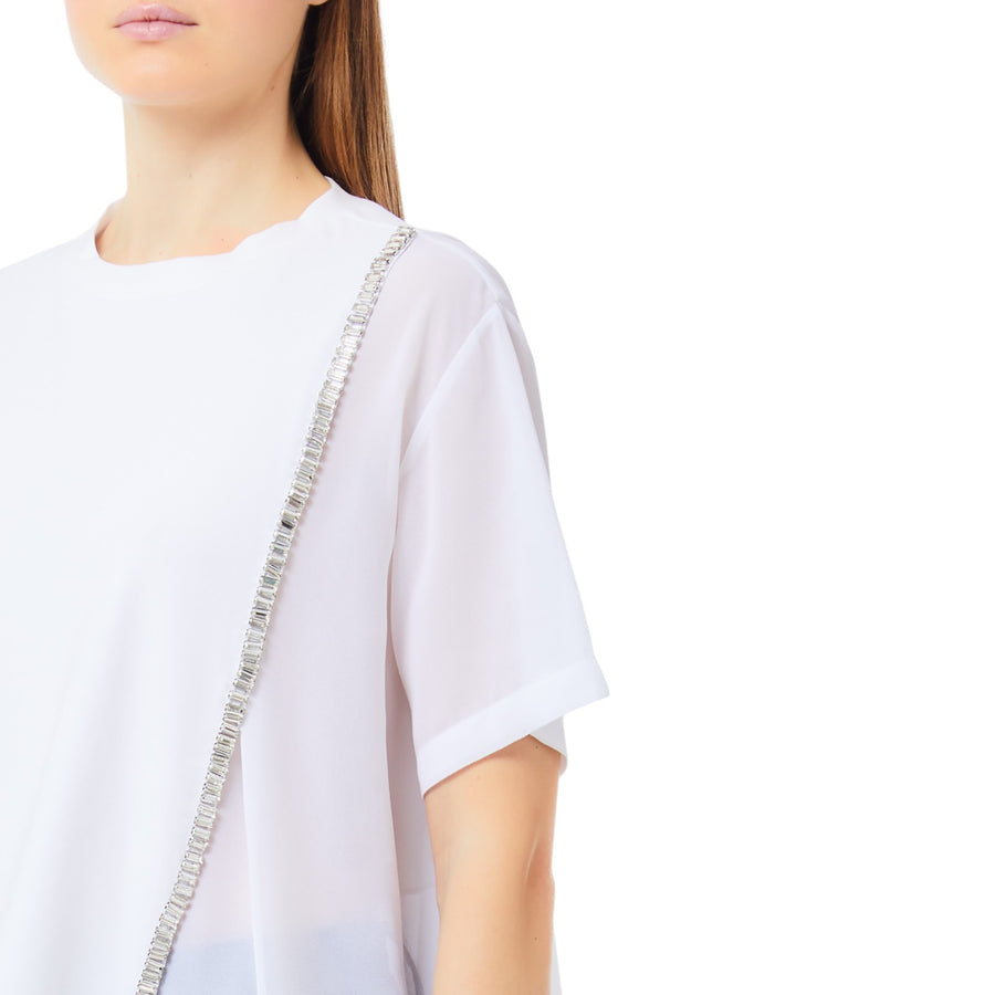 T-shirt donna con dettaglio gioiello