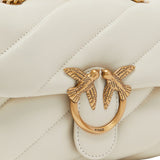 Borsa a tracolla piccola Love Bag Puff in nappa trapuntata