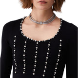 Maglia donna  con ricami gioiello