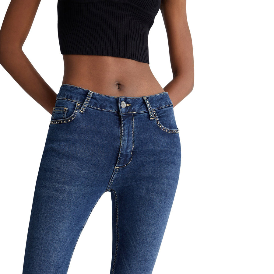 Jeans donna skinny a vita alta