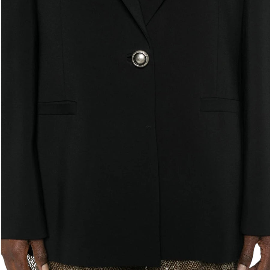Blazer donna monopetto cady con bottone gioiello