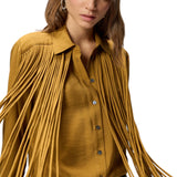 Camicia donna stile texano con frange