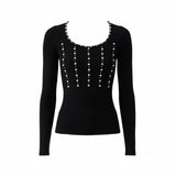 Maglia donna  con ricami gioiello