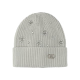 Cappello  donna in maglia con dettagli gioiello