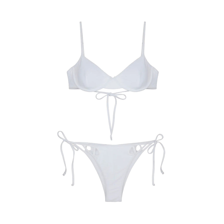 Bikini reggiseno e slip regolabile clear donna