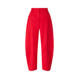 Pantaloni donna barrel-fit in cotone stretch