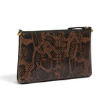 Pochette donna a tracolla Mini Flat Horizontal in pelle stampa pitone