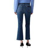 Jeans donna bootcut con strass