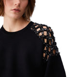 Maglia donna con ricamo gioiello