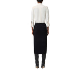 Gonna donna in maglia a costine con cintura