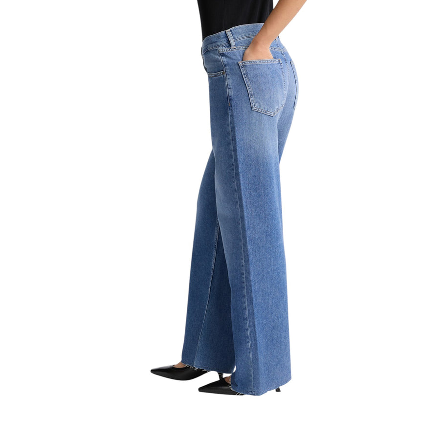 Jeans donna wide leg in cotone