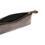 Pochette donna a tracolla Mini Flat Horizontal in pelle stampa pitone