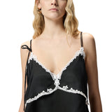 Top donna con inserti in pizzo